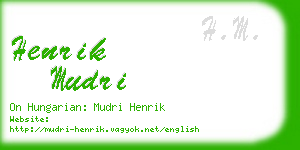 henrik mudri business card